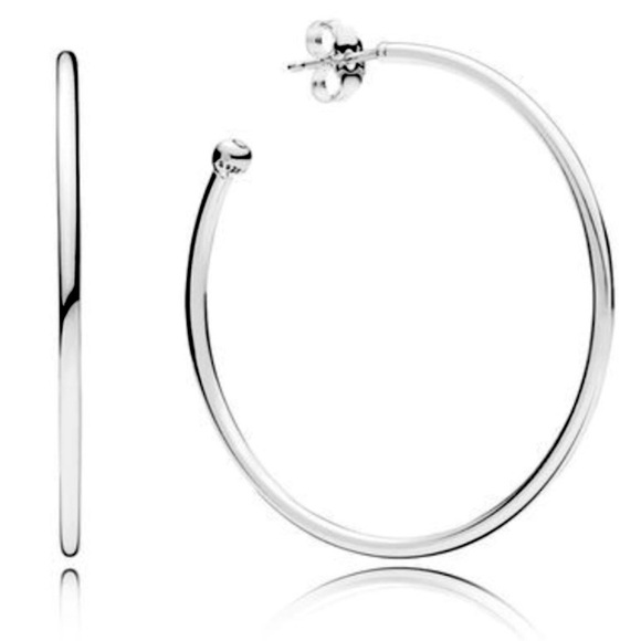 Pandora Jewelry - Retired PANDORA Large Silver Hoop Earrings